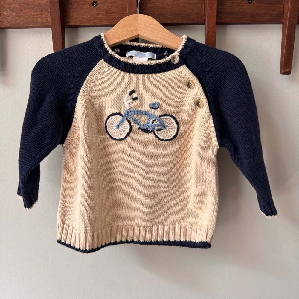 Janie And Jack Bicycle Sweater Size 6 To 12 Months